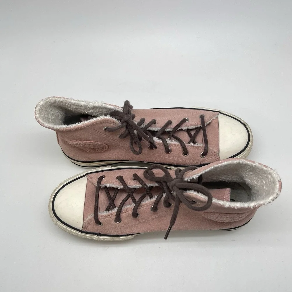 Converse Sneakers Womens 7 Sherpa Lined Hi Top Chuck‎ Taylor All Star Platform - Picture 7 of 9